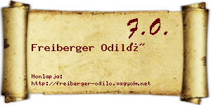 Freiberger Odiló névjegykártya